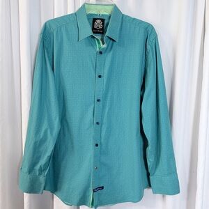 English Laundry Men's Teal Button Up Shirt